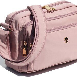Triple Zip Crossbody Bags for Women Fashion Ladies Purse Multi-Pocket Handbags M